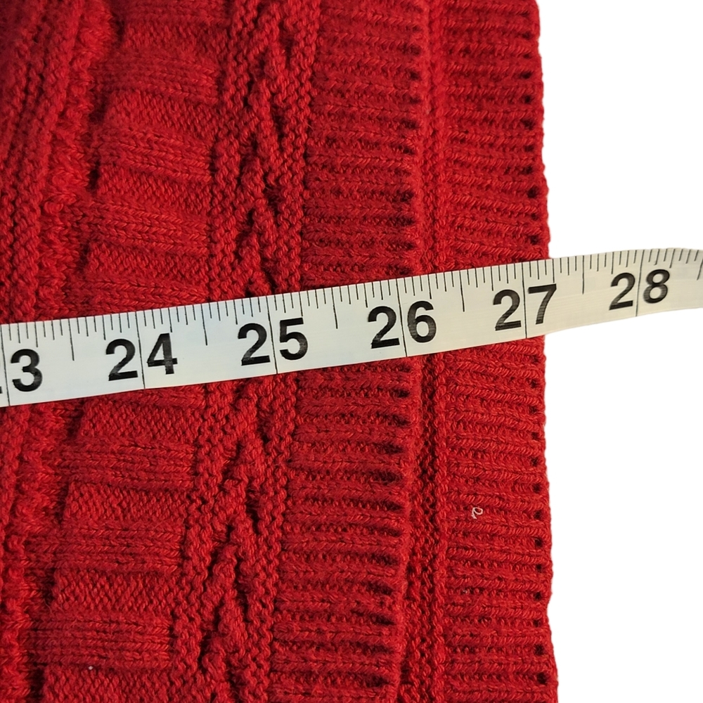 Par Four Cable 3D Knit Red Cold Weather Winter Sweater Men's XXL - Picture 11 of 12